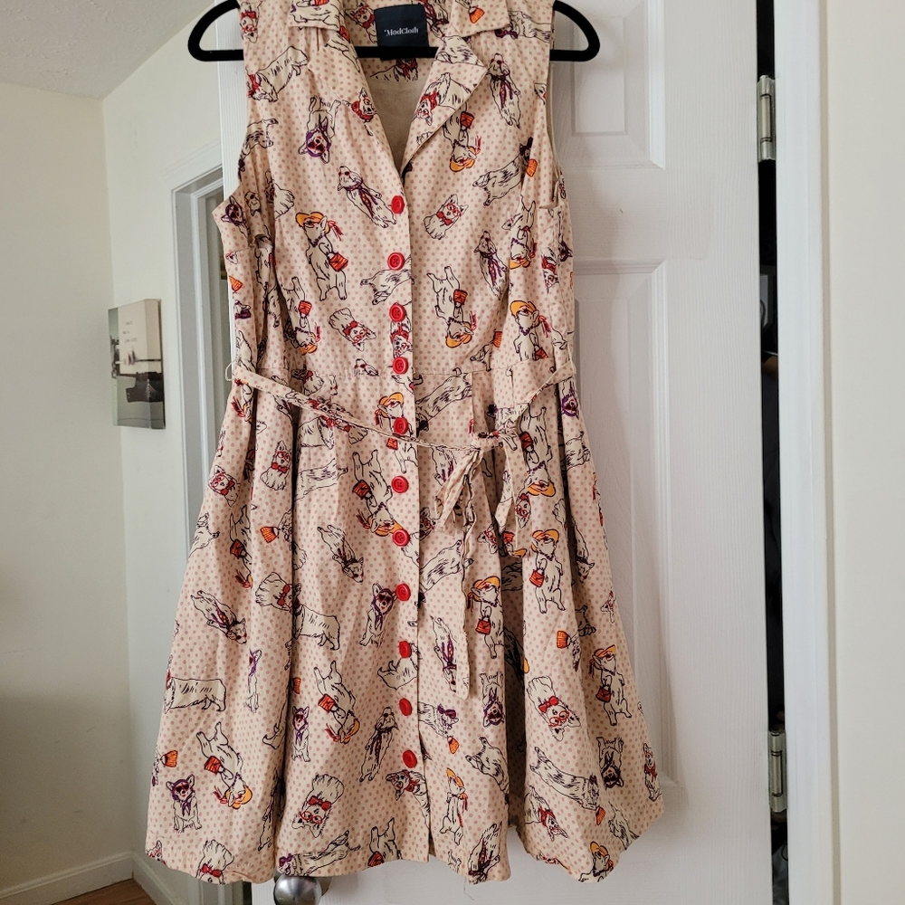 Vintage corgi dress